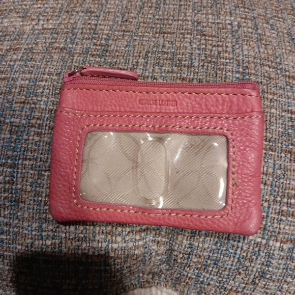 Fossil Pink Leather Coin Purse - Picture 2 of 4